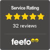 Our customer Feefo rating Feefo logo
